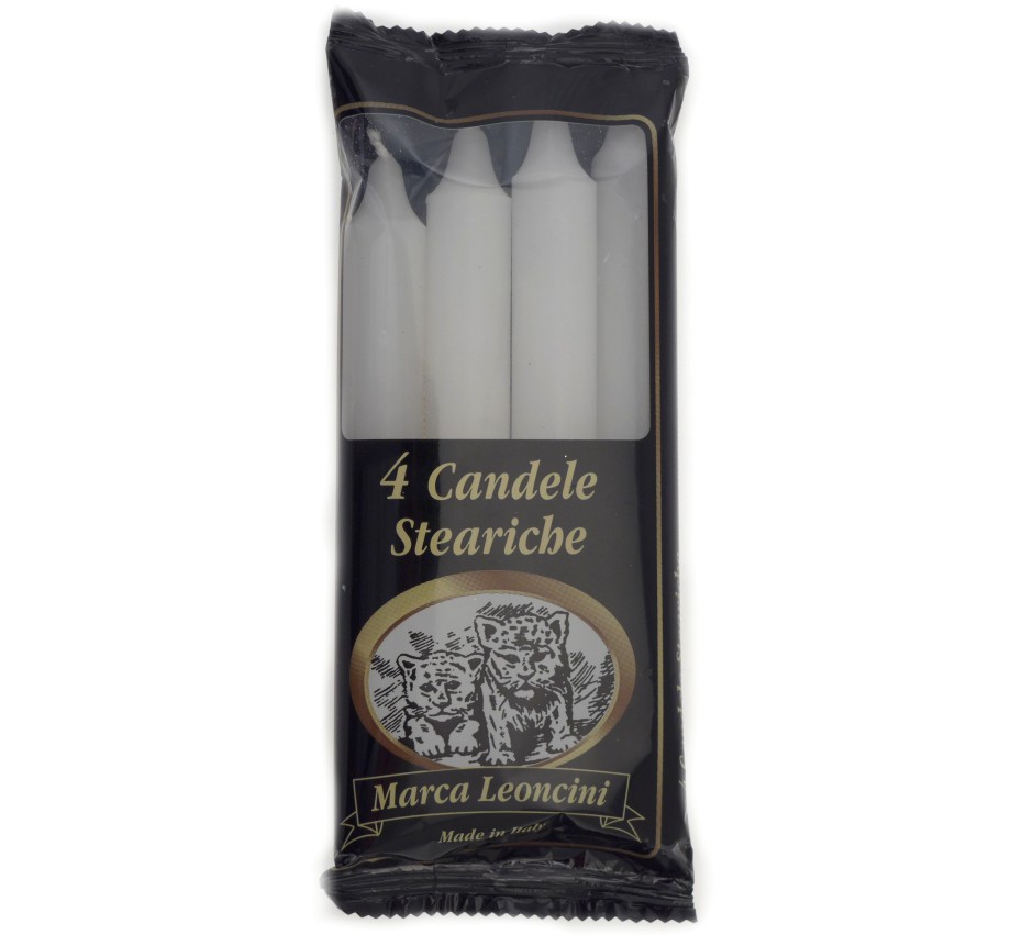 Candele Steariche Leoncini (confezione 4 pezzi)