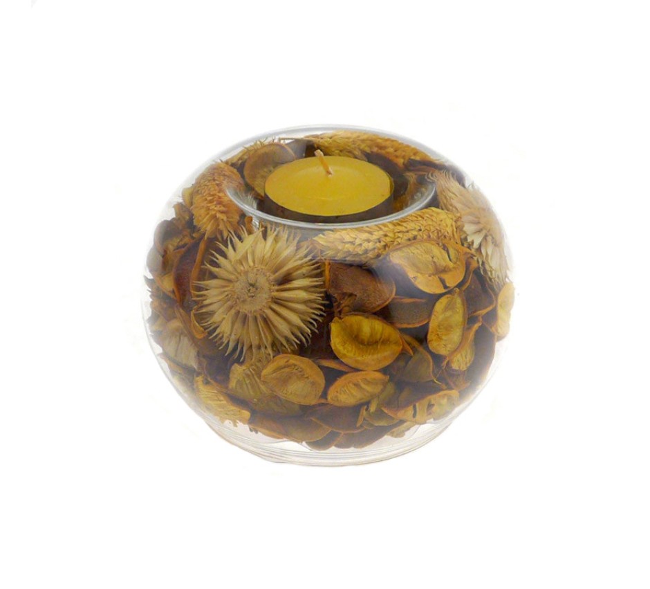 Portatealight d.12 cm con potpourri profumato
