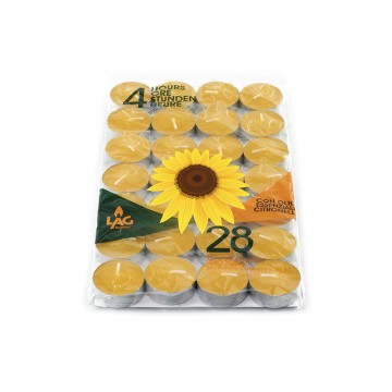 Busta 28 tealights alla citronella